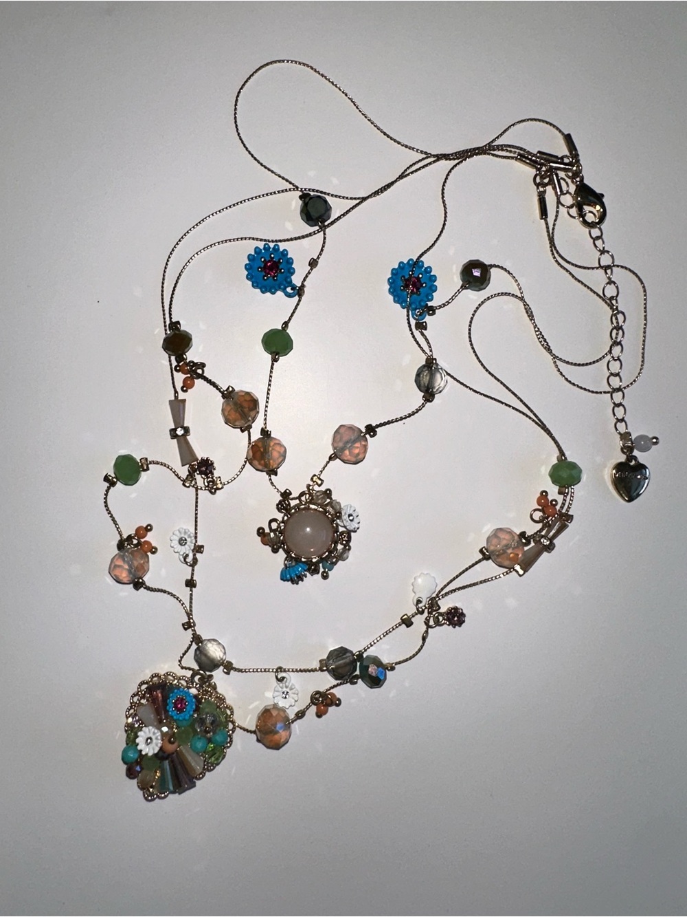 Betsey Johnson Womens Butterfly Charms Layered Necklace - Picture 3 of 5